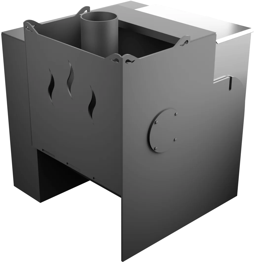 Печь Горыныч Мини, каменка с правой стороны, естественная система воздушного отопления фото в Перми