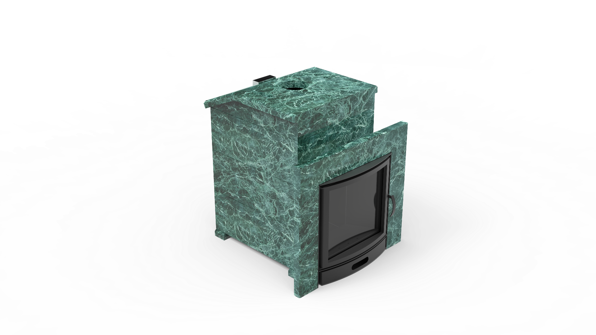 Печь из натурального камня Genesis GN 500 облицовка закрытая со скосом талькохлорит-шлифовка фото в Перми