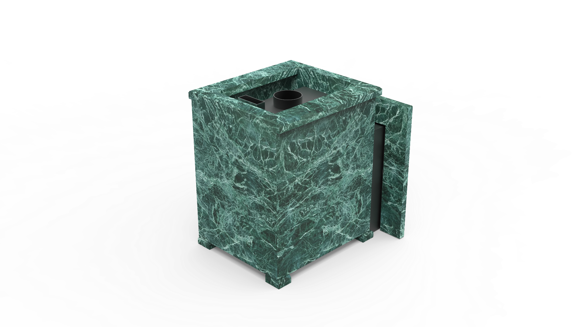 Печь из натурального камня Genesis GN 500 облицовка открытая пироксенит-элит фото в Перми