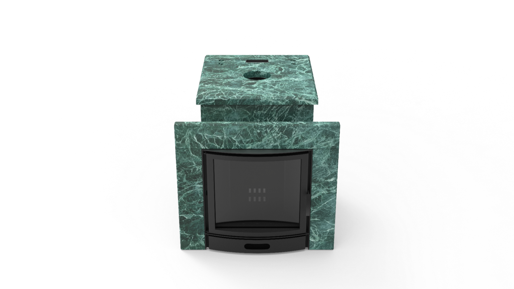 Печь из натурального камня Genesis GN 500 облицовка закрытая плоская пироксенит-элит фото в Перми