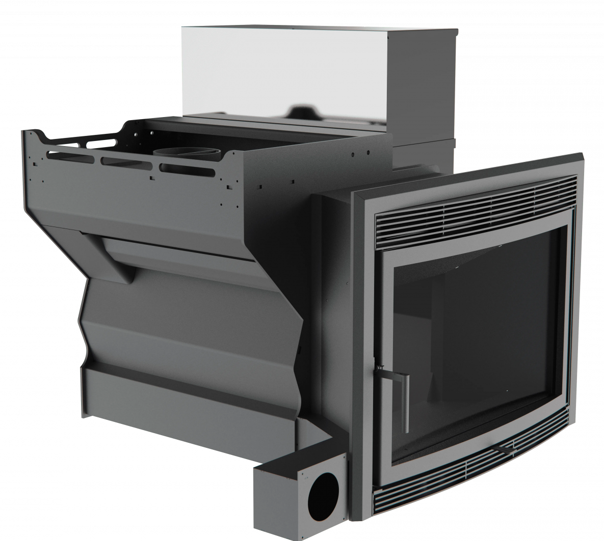 Банный камин 500, сталь+СВО фото в Перми