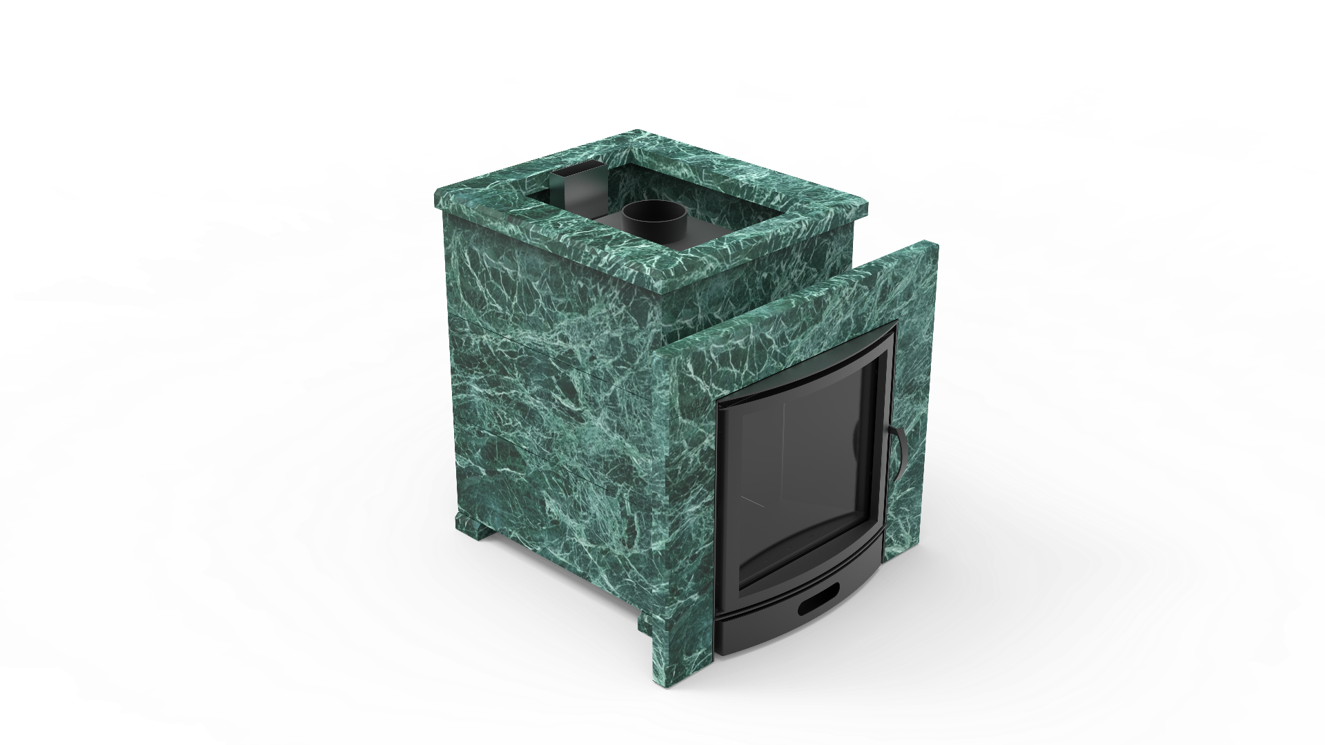 Печь из натурального камня Genesis GN 500 облицовка открытая пироксенит-элит фото в Перми