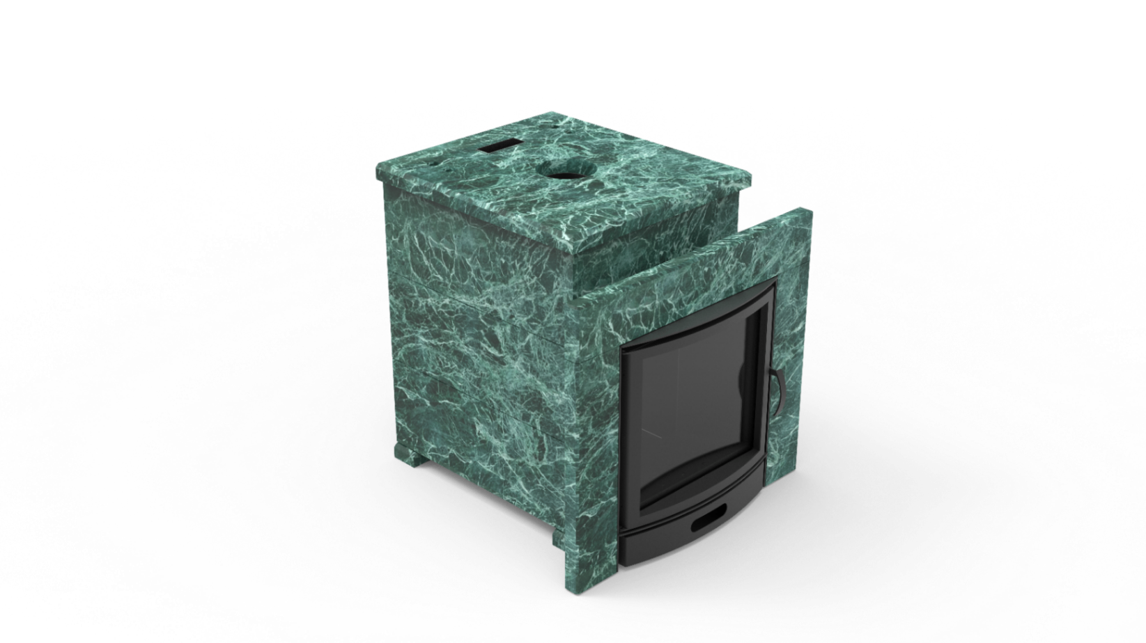 Печь из натурального камня Genesis GN 500 облицовка закрытая плоская пироксенит-элит фото в Перми