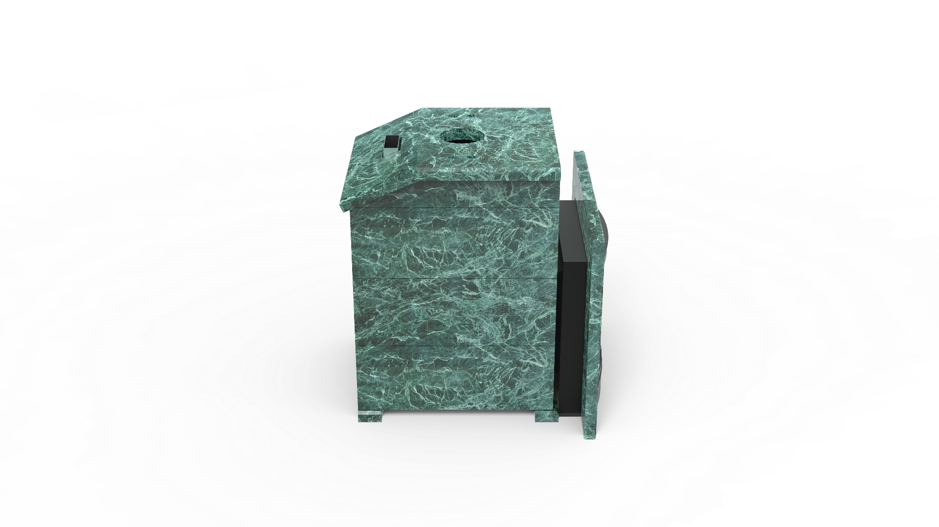 Печь из натурального камня Genesis GN 500 облицовка закрытая со скосом талькохлорит-шлифовка фото в Перми