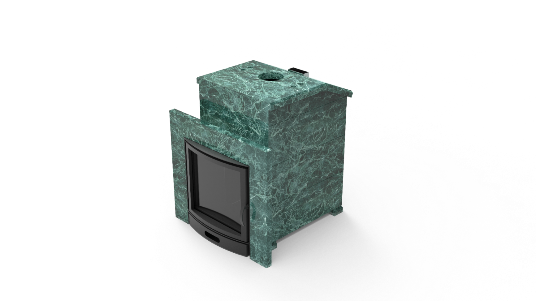 Печь из натурального камня Genesis GN 500 облицовка закрытая со скосом талькохлорит-шлифовка фото в Перми