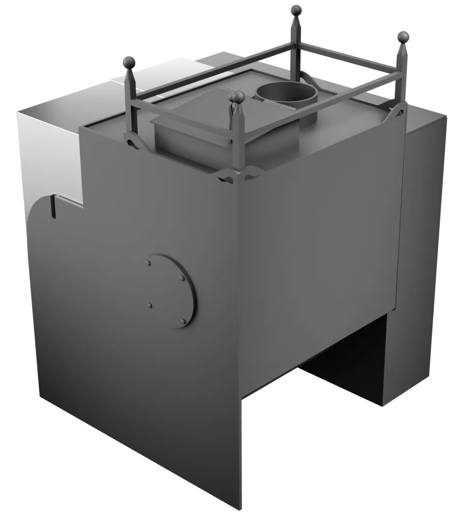 Печь Горыныч Мини, каменка закрытая с левой стороны, естественная система воздушного отопления фото в Перми