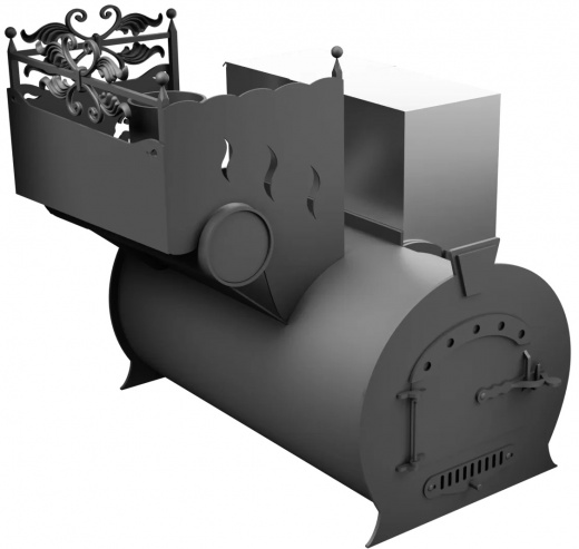 Печь Горыныч 3, каменка с левой стороны фото в Перми