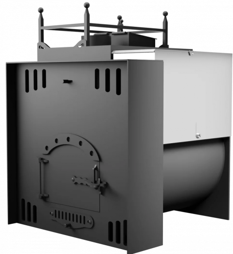 Печь Горыныч Мини, каменка закрытая с левой стороны, естественная система воздушного отопления фото в Перми