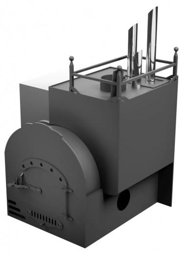 Печь Горыныч Мини, каменка закрытая с парогенератором с правой стороны, система воздушного отопления фото в Перми