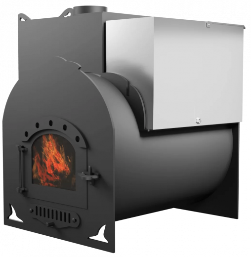 Печь Горыныч Мини, каменка с левой стороны, дверь малая со стеклом фото в Перми