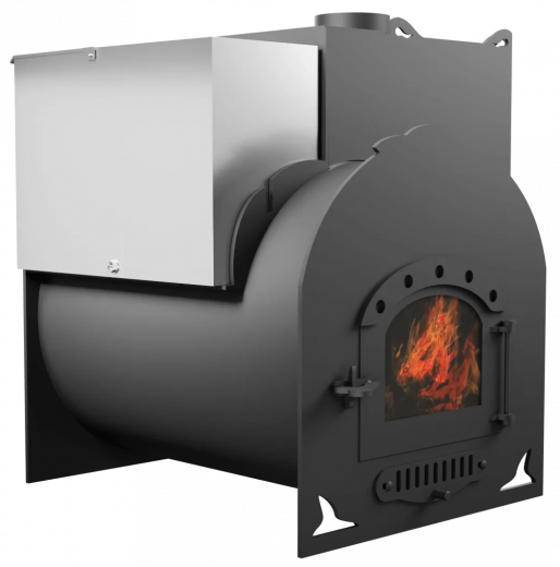 Печь Горыныч Мини, каменка с правой стороны, дверь малая со стеклом фото в Перми