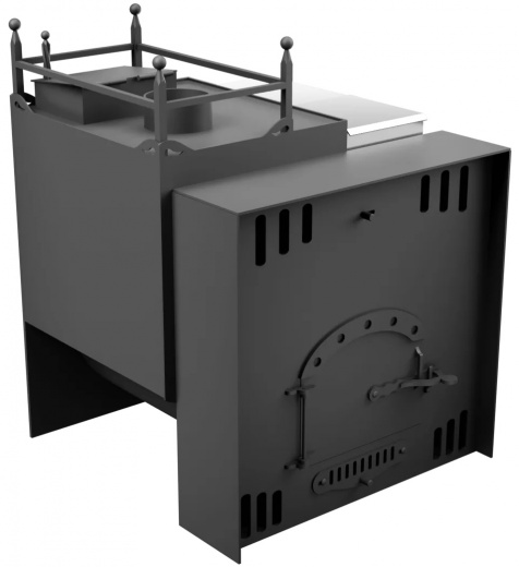 Печь Горыныч Мини, каменка закрытая с левой стороны, естественная система воздушного отопления фото в Перми