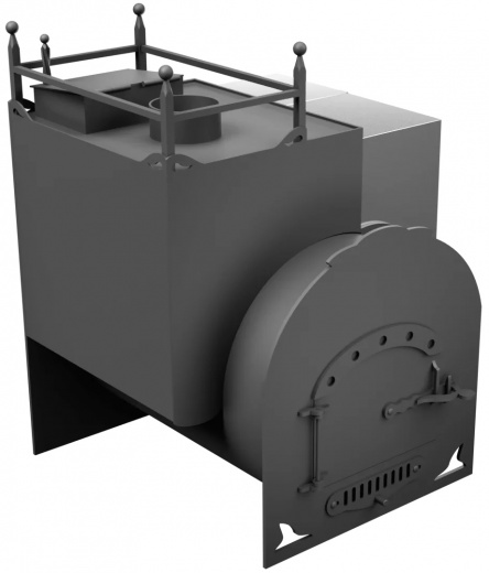 Печь Горыныч Мини, каменка закрытая с левой стороны фото в Перми