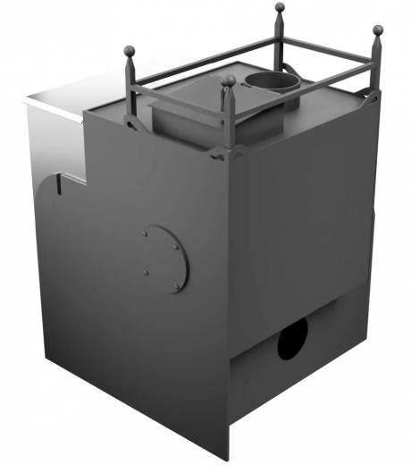 Печь Горыныч Мини, каменка закрытая с левой стороны, система воздушного отопления фото в Перми