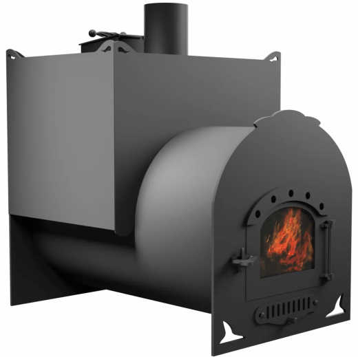 Печь Горыныч Мини, двойная каменка закрытая, малая дверь со стеклом фото в Перми