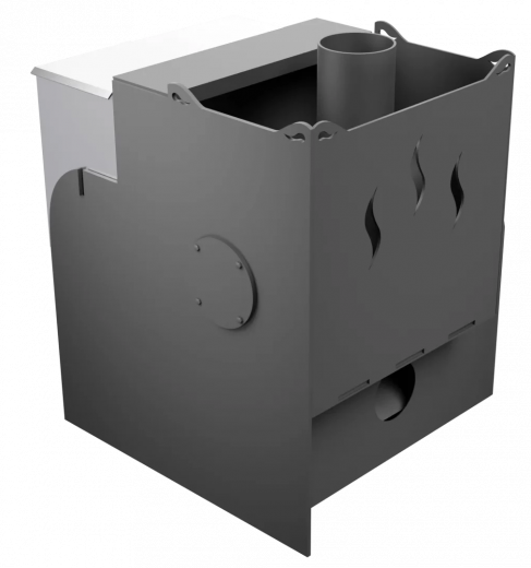 Печь Горыныч Мини, каменка с левой стороны, система воздушного отопления фото в Перми