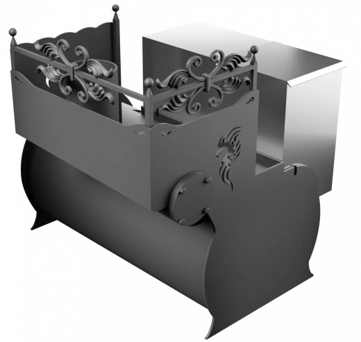 Печь Горыныч 3, каменка с правой стороны фото в Перми