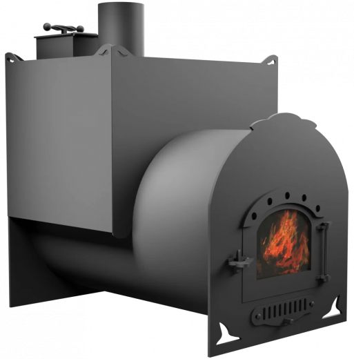 Печь Горыныч Мини, двойная каменка, малая дверь со стеклом фото в Перми