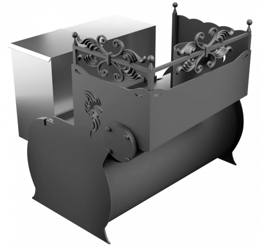 Печь Горыныч 3, каменка с левой стороны фото в Перми