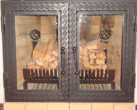 Каминная дверь с покрытием под бронзу фото в Перми